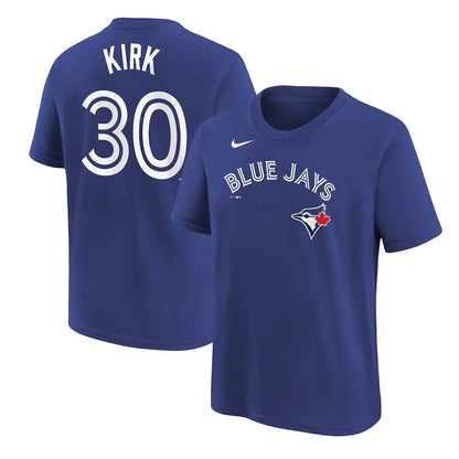 Youth Toronto Blue Jays Alejandro Kirk #30 T-Shirt  - Rush Blue