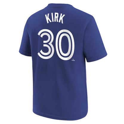 Youth Toronto Blue Jays Alejandro Kirk #30 T-Shirt  - Rush Blue