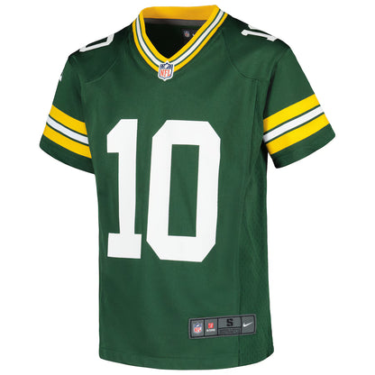 Youth Jordan Love #10 Green Bay Packers Game Jersey - Home Green