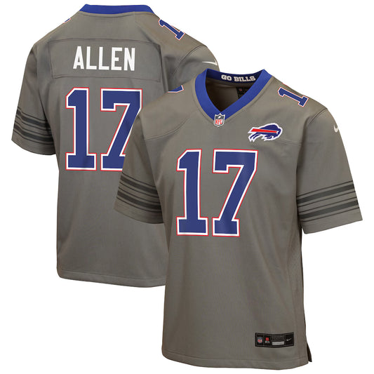 Youth Josh Allen #17 Royal Buffalo Bills Nike Game Jersey - Nickle City Grey