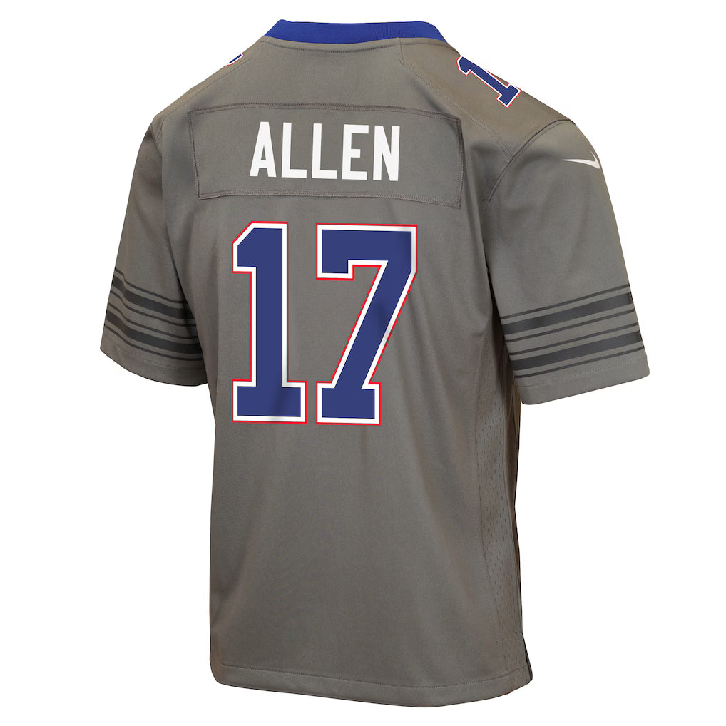 Youth Josh Allen #17 Royal Buffalo Bills Nike Game Jersey - Nickle City Grey