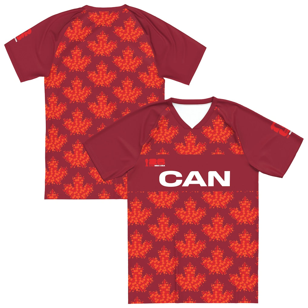 Kids Canada 2026 Fifa World Cup Host Country Fashion Jersey - Red