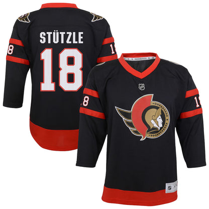Youth Ottawa Senators Tim Stutzle #18 Home Replica Jersey - Black