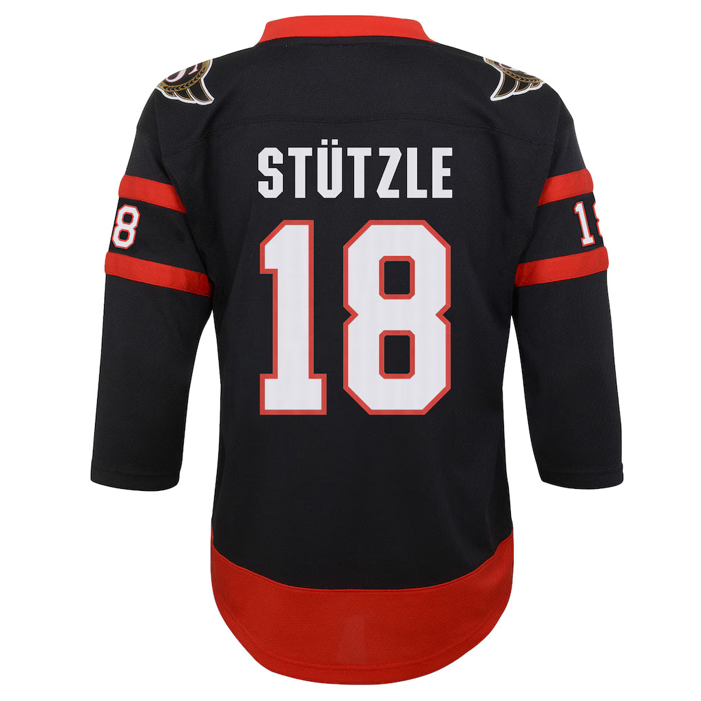 Youth Ottawa Senators Tim Stutzle #18 Home Replica Jersey - Black