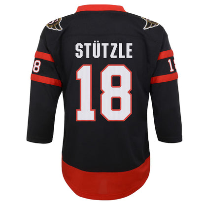 Youth Ottawa Senators Tim Stutzle #18 Home Replica Jersey - Black