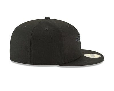 Toronto Blue Jays Black on Black 59fifty Fitted Hat - Pro League Sports Collectibles Inc.
