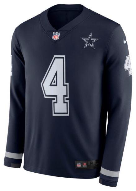 Dak Prescott Dallas Cowboys Nike Therma Long Sleeve Player Jersey - Na -  Pro League Sports Collectibles Inc.