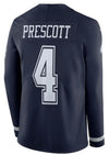 Dak Prescott Dallas Cowboys Nike Therma Long Sleeve Player Jersey - Navy - Pro League Sports Collectibles Inc.