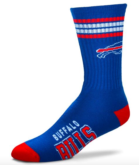 Buffalo Bills - 4 Stripe Deuce Socks - Pro League Sports Collectibles Inc.