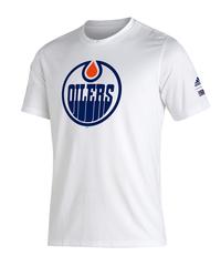 Edmonton Oilers adidas Reverse Retro Creator T-Shirt - White - Pro League Sports Collectibles Inc.