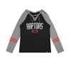 Womens Toronto Raptors Stamp Fade Full Time Lace Up Long Sleeve Top - 47 Brand - Pro League Sports Collectibles Inc.