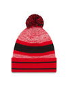San Francisco 49ers Primary Logo New Era Scarlet - Cuffed Knit Hat with Pom - Pro League Sports Collectibles Inc.