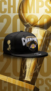 Los Angeles Lakers 2020 NBA Finals Champions New Era Black - Locker Room 9FIFTY Snapback Adjustable Hat - Pro League Sports Collectibles Inc.