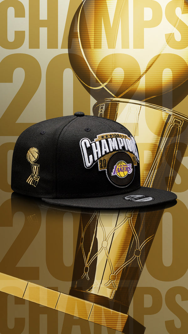 Men's Los Angeles Lakers New Era Black 2020 NBA Finals Champions Locker  Room 9TWENTY Adjustable Hat