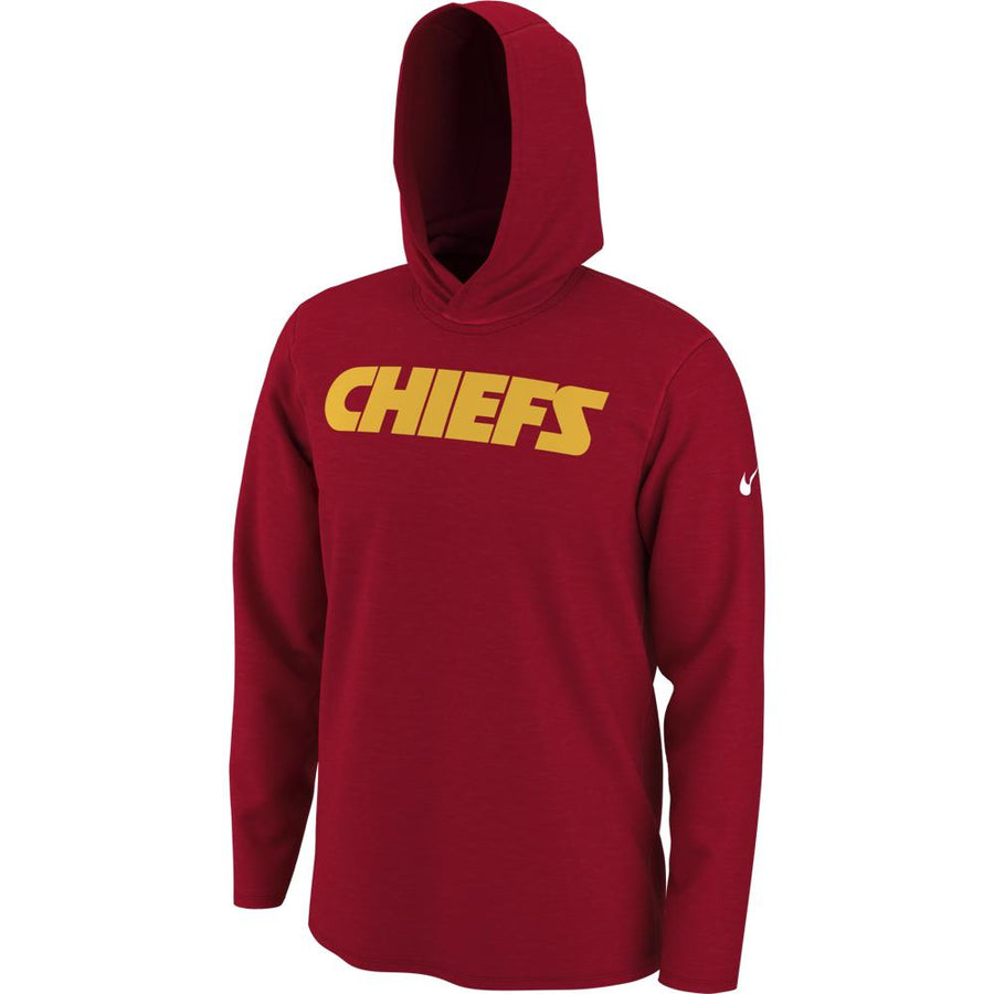 Nike Men's Kansas City Chiefs Sideline Therma-FIT Red Pullover Hoodie