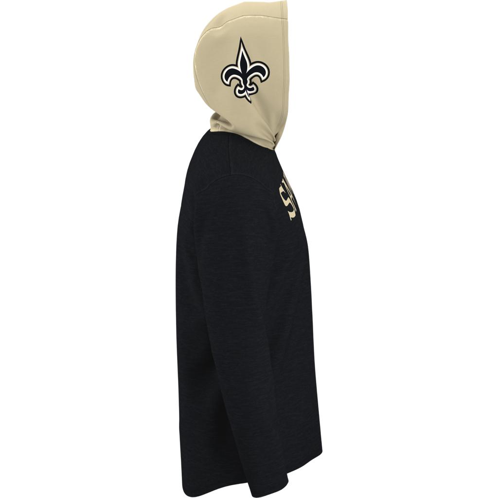 New Orleans Saints Black Nike Helmet Performance - Hoodie Long Sleeve T-Shirt - Pro League Sports Collectibles Inc.