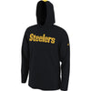 Pittsburgh Steelers Black Nike Helmet Performance - Hoodie Long Sleeve T-Shirt - Pro League Sports Collectibles Inc.