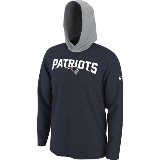 New England Patriots Navy Nike Helmet Performance - Hoodie Long Sleeve T-Shirt - Pro League Sports Collectibles Inc.