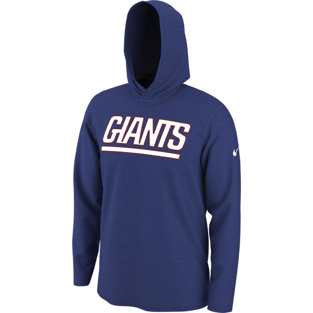 Nike New York Giants Mens Blue Sideline Therma Team Name Hood in 2023