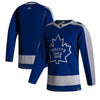 Toronto Maple Leafs adidas Blue 2020/21 - Reverse Retro Wordmark Jersey- Men's - Pro League Sports Collectibles Inc.