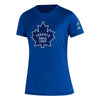 Women's Toronto Maple Leafs adidas Blue Reverse Retro - Primary Logo T-Shirt - Pro League Sports Collectibles Inc.
