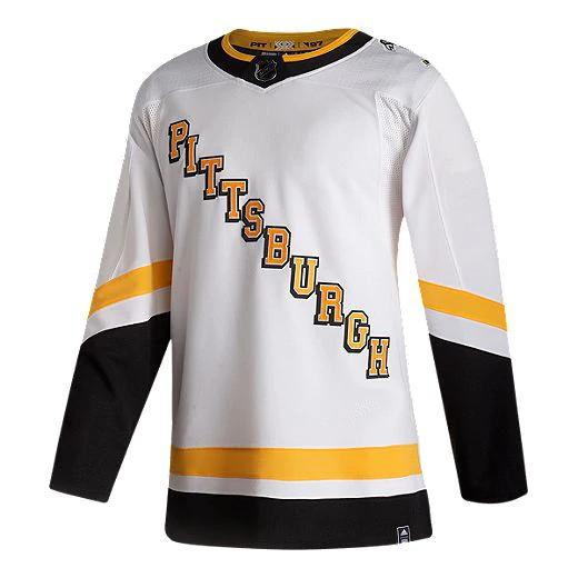 Pittsburgh Penguins adidas White 2020/21 - Reverse Retro Wordmark Jersey- Men's - Pro League Sports Collectibles Inc.