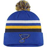 St. Louis Blues Fanatics Branded 2020 NHL Draft Authentic Pro Cuffed Pom Knit Hat - Pro League Sports Collectibles Inc.