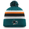 San Jose Sharks Branded 2020 NHL Draft Authentic Pro Cuffed Pom Knit Hat - Pro League Sports Collectibles Inc.