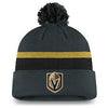 Vegas Golden Knights Fanatics Branded 2020 NHL Draft Authentic Pro Cuffed Pom Knit Hat - Pro League Sports Collectibles Inc.