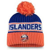 New York Islanders Fanatics Branded Authentic Pro Locker Room Cuffed Pom Knit Hat - Black/Gray - Pro League Sports Collectibles Inc.