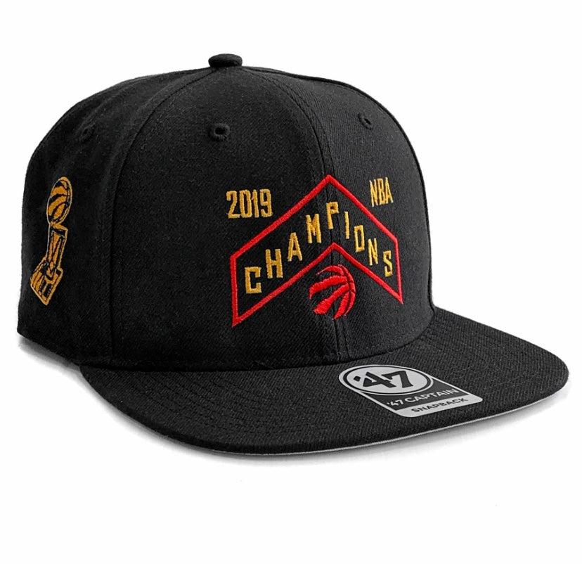  '47 Toronto Raptors NBA 2019 Championship Cap Brand Champions  Badge Captain Hat : Sports & Outdoors