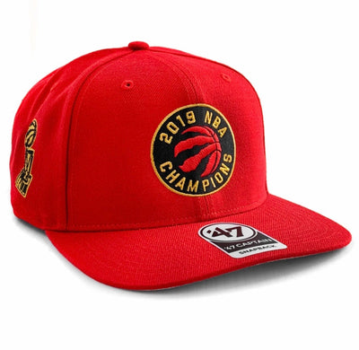 Toronto Raptors '47 Brand 2019 NBA Champions Red Badger Hat - Pro League Sports Collectibles Inc.