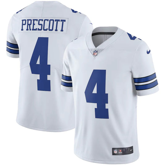 Dak Prescott #4 Dallas Cowboys White Nike Vapor Limited Jerseyl - Pro League Sports Collectibles Inc.