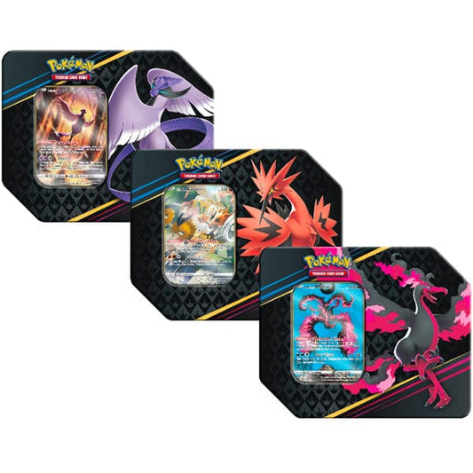 Pokémon TCG: Crown Zenith Tins - Moltres, Zapdos, Articuno - Pro League Sports Collectibles Inc.