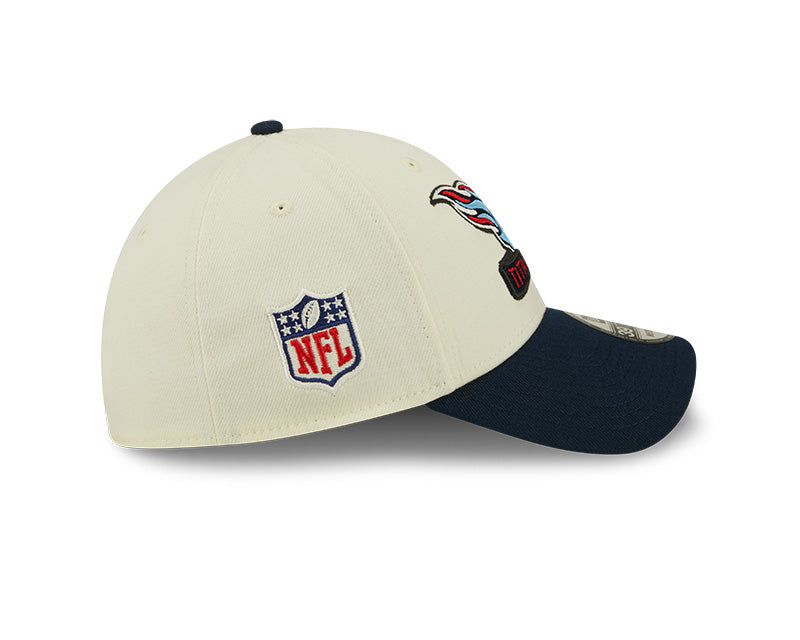 Tennessee Titans 2022 Sideline New Era Cream/Navy - 39THIRTY 2-Tone Flex Hat - Pro League Sports Collectibles Inc.