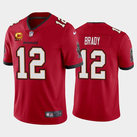 Men's Tampa Bay Buccaneers Tom Brady Nike White Captain Vapor Limited Jersey