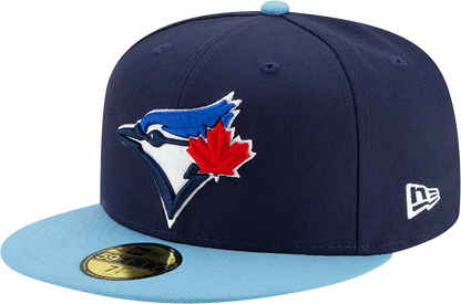 Toronto Blue Jays Navy/ Light Blue New Alternate 4 Authentic Collection On-Field New Era - 59FIFTY Fitted Hat - Pro League Sports Collectibles Inc.