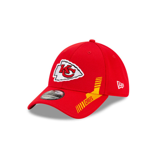 Kansas City Chiefs 2021 New Era NFL Sideline Home Red 39THIRTY Flex Hat - Pro League Sports Collectibles Inc.