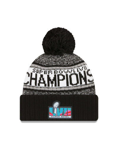 Kansas City Chiefs New Era Super Bowl LVII Champions Parade Pom Knit Hat - Pro League Sports Collectibles Inc.