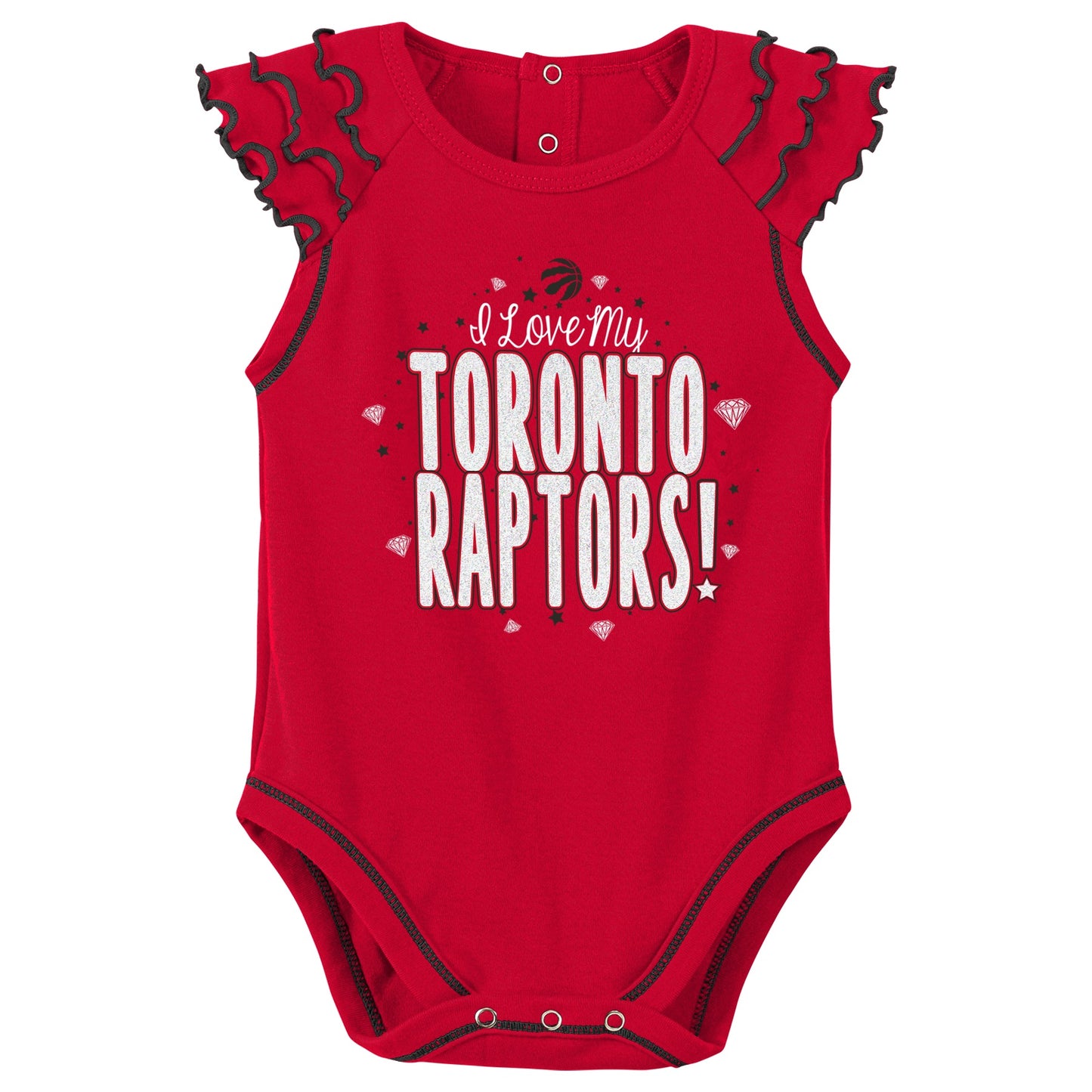 Infant Toronto Raptors Girls Shining All-Star 2-Piece Creeper - Pro League Sports Collectibles Inc.