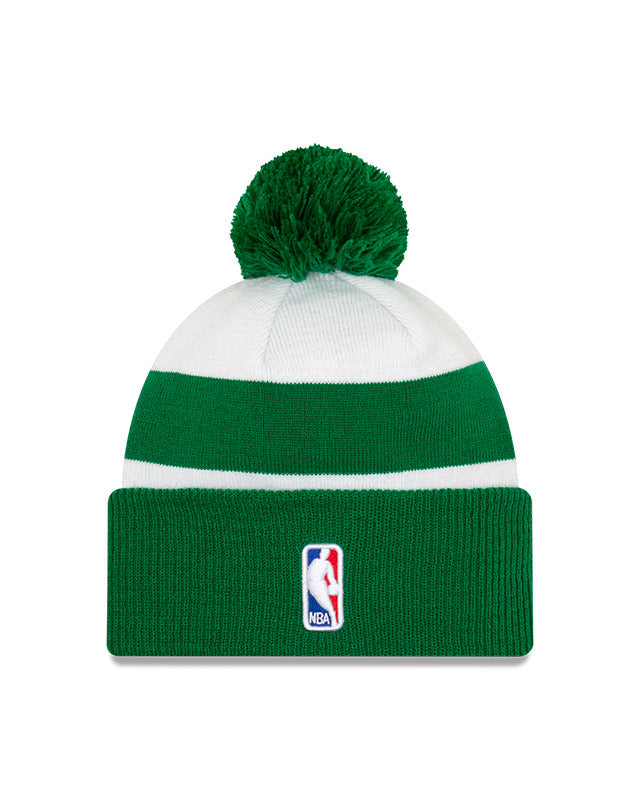 Boston Celtics White Green New Era City Series 20 Pom Knit Toque - Pro League Sports Collectibles Inc.