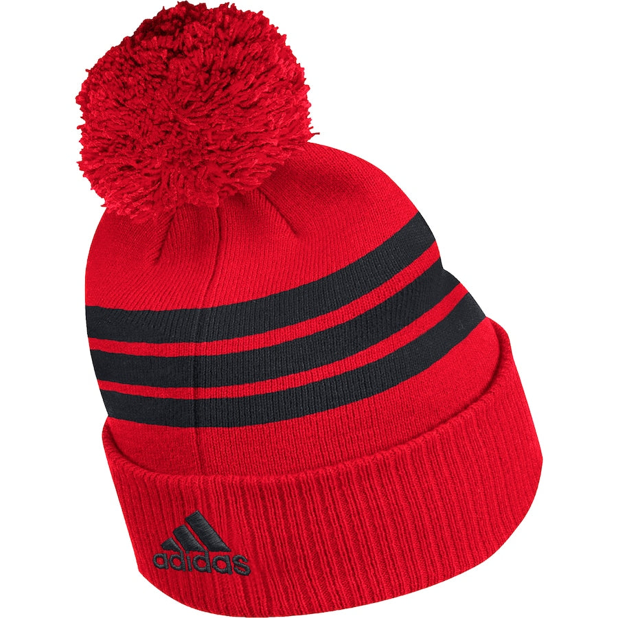 Ottawa Senators Adidas 3 Stripe Locker Room Cuffed Knit Pom Toque - Pro League Sports Collectibles Inc.