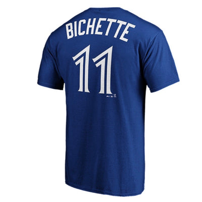 Toronto Blue Jays Bo Bichette #11 Majestic Blue Name & Number T-Shirt - Pro League Sports Collectibles Inc.