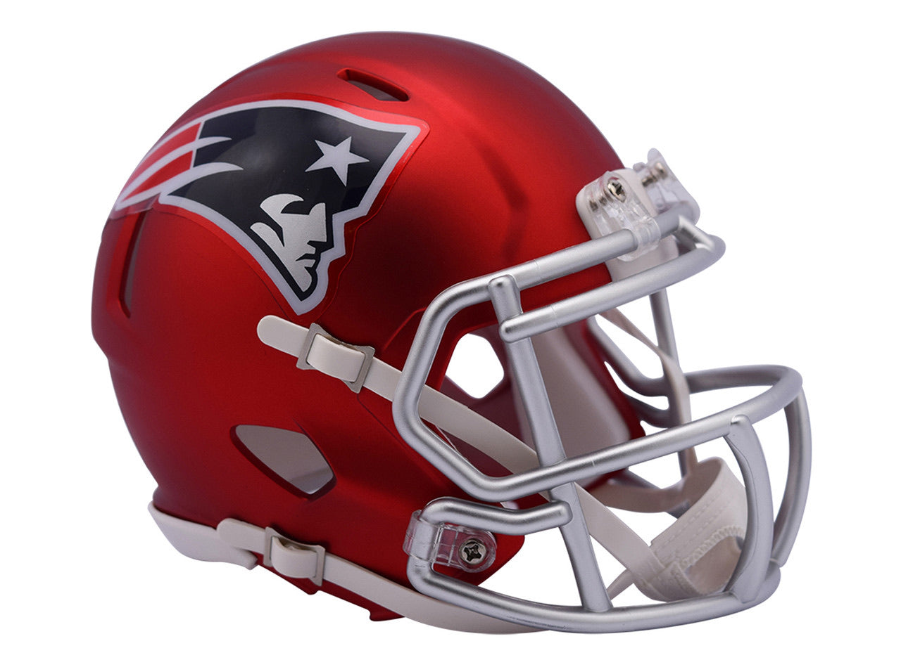 NFL Patriots Mini Alternate Blaze Helmet - Pro League Sports Collectibles Inc.