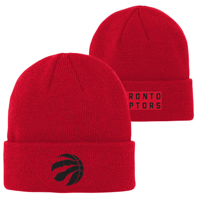 Youth Toronto Raptors Ball Red Cuff Toque - Pro League Sports Collectibles Inc.