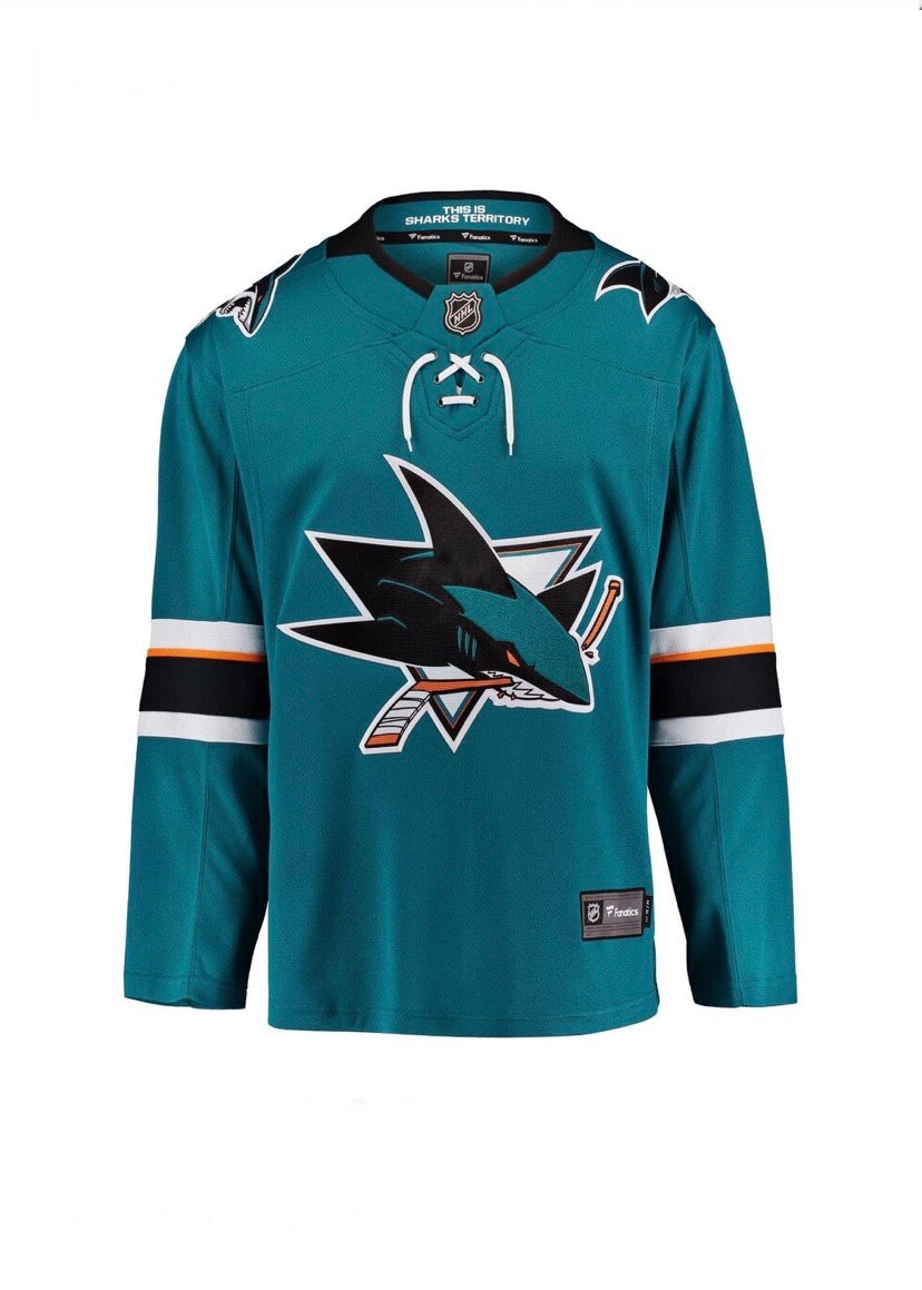 San Jose Sharks Home Break Away Fanatics Replica Jersey - Pro League Sports Collectibles Inc.