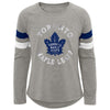 Youth Girls Toronto Maple Leafs Dark Grey Long Sleeve T-Shirt - Pro League Sports Collectibles Inc.