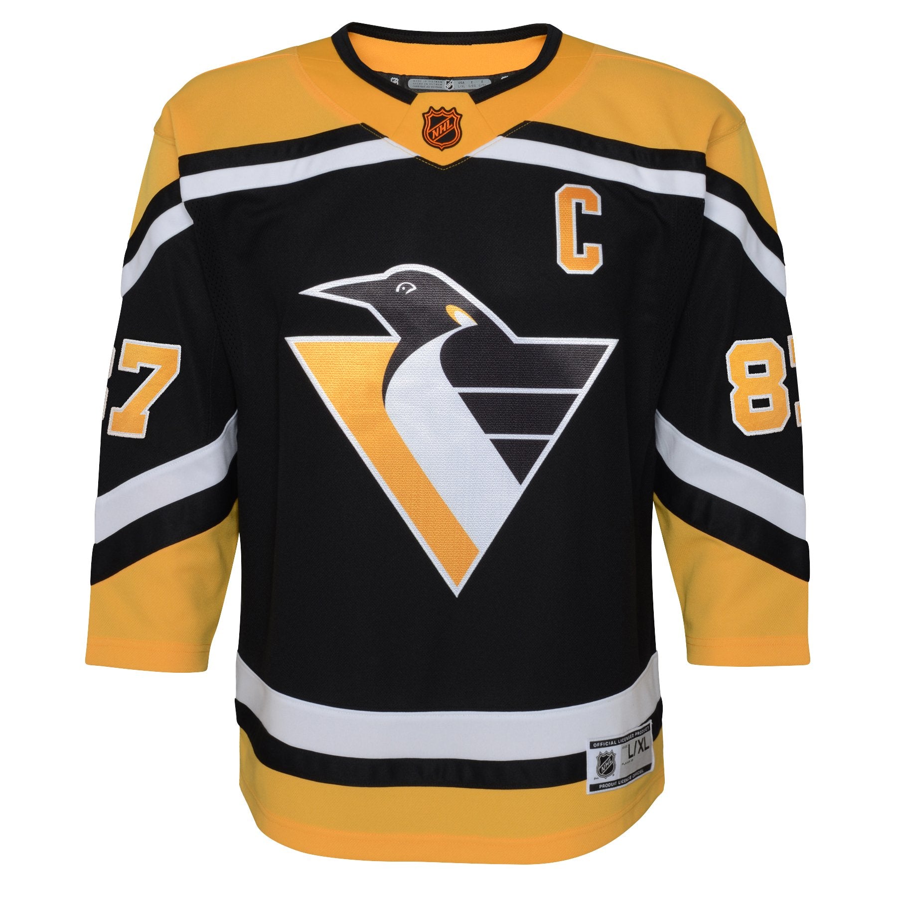 Adidas Pittsburgh Penguins Sidney Crosby #87 Reverse Retro 2.0 Jersey Black 46