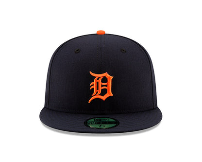 Detroit Tigers New Era Navy/Orange Authentic Collection On-Field Road 59FIFTY Fitted Hat - Pro League Sports Collectibles Inc.