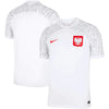 Youth Poland National Team World Cup Nike 2022-23  White Home Replica Stadium Jersey - Pro League Sports Collectibles Inc.